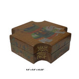 Chinese Light Copper Brown Elephant Graphic Box ws1978S