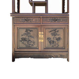 vase deco carving cabinet