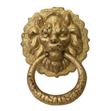 metal gold color foo dog door puller