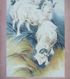 Oriental three rams feng shui painting