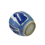 Oriental Handpaint Officers Small Blue White Porcelain Ginger Jar ws2328S