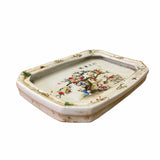 Chinese Off White Porcelain Peach Kids Rectangular Display Plate ws1821S