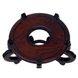 Chinese Brown Wood Round Table Top Stand Display Easel 10" ws2170S