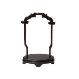 7.75" Chinese Wood RuYi Hanging Ring Display Stand - Miniature Easel ws2844BS