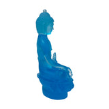 Crystal Glass Pate-de-Verre Blue Gautama Amitabha Shakyamuni Statue ws2101S