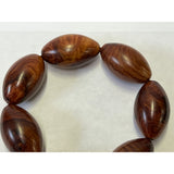 Chinese Rosewood Marquise Shape Beads Hand Rosary Praying Bracelet ws2413S