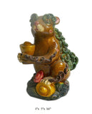 Handmade Chinese Ceramic Zodiac Feng Shui Fortune Mouse Rat With Ancient Money Figure cs602-2y