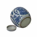 Hand-paint Treasure House Graphic Blue White Porcelain Ginger Jar ws1712S