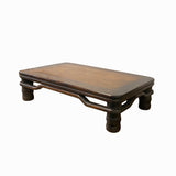 Simple Oriental Carved Legs Rectangular Display Table Stand ws1398S