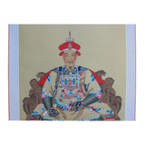 Chinese Qing Emperor Portrait Scroll Painting Wall Art ws769S